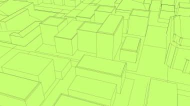 3D kroki şehir render