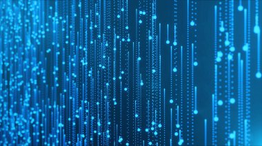 Kuyrukları ile soyut parçacıklar