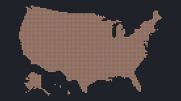 Abstrakte Flache Bunte Karte Der Usa — Stockfoto