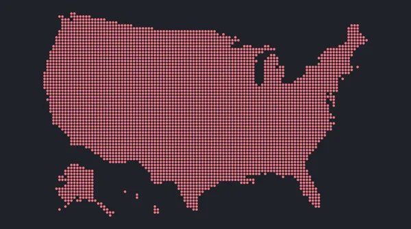 Abstrakte Flache Bunte Karte Der Usa — Stockfoto