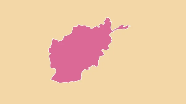 Abstraktní Ploché Barevné Mapa Afghánistánu — Stock fotografie