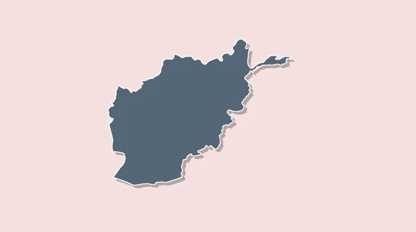 Mapa Colorido Plano Abstrato Afeganistão — Fotografia de Stock