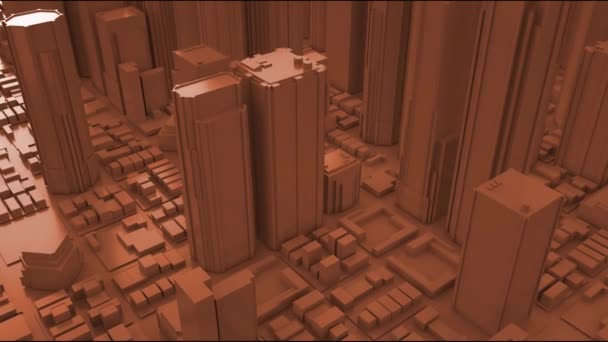 Abstract City Render. Vue aérienne Skyline volant. rendu 3D .