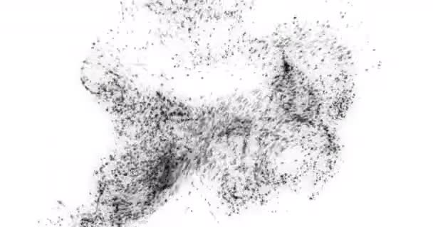 抽象爆炸粒子动画素材与高品质的苹果Prores 4444与阿尔法通道 — 图库视频影像