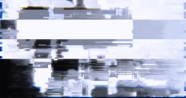 Glitch Overlay Vervorming Beeldscherm Beelden — Stockvideo