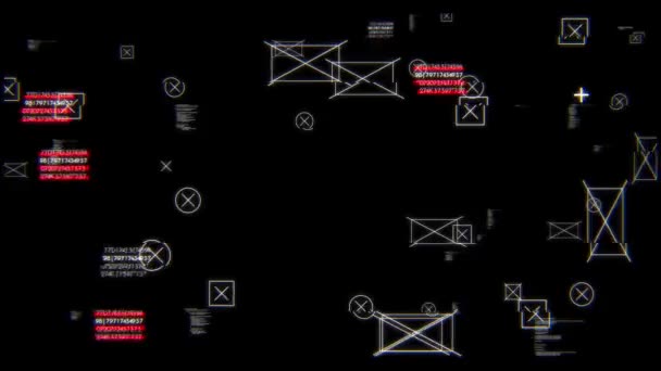 Imagens Tela Distorção Sobreposição Falhas — Vídeo de Stock