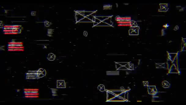 Glitch superposition distorsion écran séquences