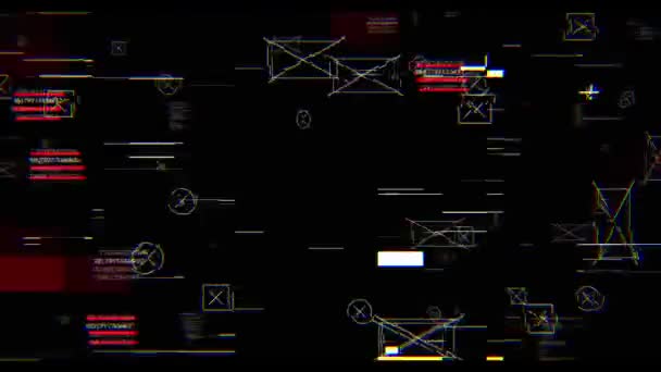 Glitch Overlay Vervorming Beeldscherm Beelden — Stockvideo