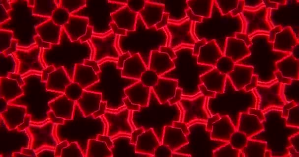 Абстрактный Красочный Светящийся Калейдоскоп — стоковое видео