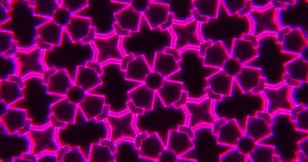 Abstracte Kleurrijke Gloeiende Caleidoscoop Achtergrond — Stockvideo