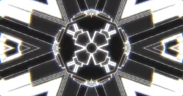 抽象的なカラフルな輝く万華鏡の背景 — ストック動画