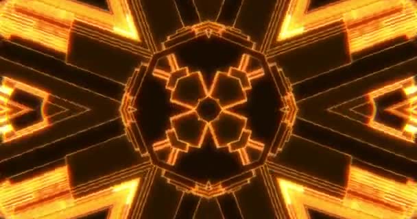 Abstract Colorful Glowing Kaleidoscope Background — Stock Video