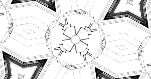 Abstracte Kleurrijke Caldascope Achtergrond — Stockvideo