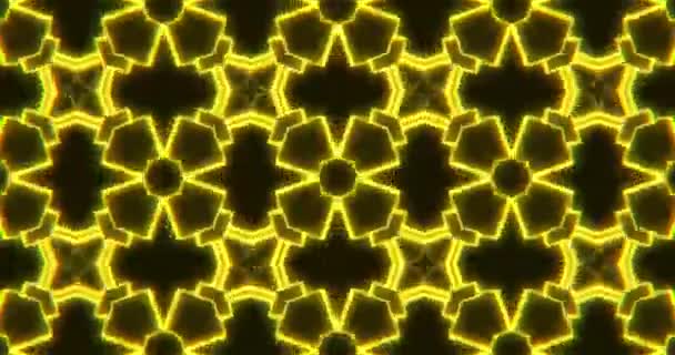 Abstract Colorful Glowing Kaleidoscope Background — Stock Video