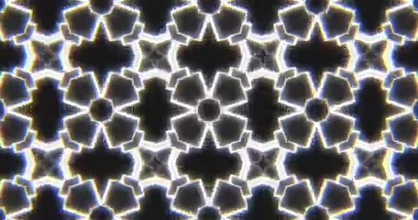 抽象五颜六色的发光万花筒背景 — 图库视频影像