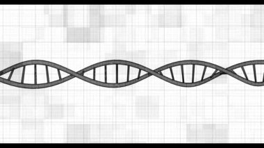 Dijital DNA bilgisayar ekran arka plan animasyon. 4k Hareketli Grafik arka plan.