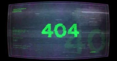 Eski bozuk TV ekran animasyonu. 4K hareket grafikleri ögesi.