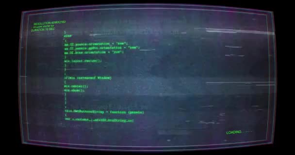 Vieja Animación Pantalla Glitchy Elemento Gráficos Movimiento — Vídeo de stock