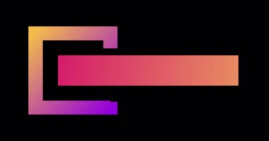 Gradyan Aşağı Üçüncü. Alfa kanal arka planına sahip 4K hareket grafikleri ögesi.