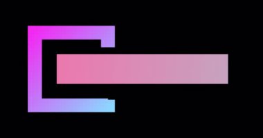 Gradyan Aşağı Üçüncü. Alfa kanal arka planına sahip 4K hareket grafikleri ögesi.