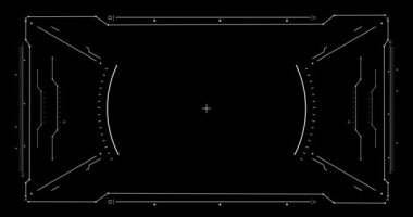 Hi-Tech Görme Elemanı. 4K hareket grafikleri fütüristik element. Projeler, oyunlar, sunumlar, fragmanlar, bilim kurgu filmleri, internet videoları, tanıtımlar için mükemmel.