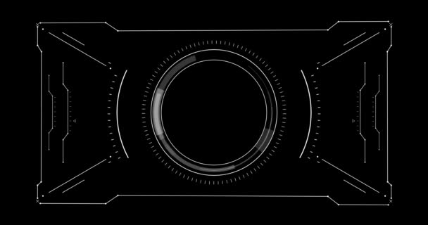 Tech Synspunkt Bevegelses Grafikk Futuristisk Element Perfekt Prosjekter Spill Presentasjoner – stockvideo