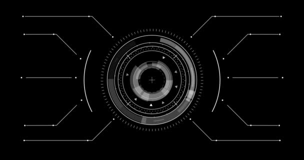 Tech Sight Element Футуристический Элемент Графики Перфект Проектов Игр Презентаций — стоковое видео