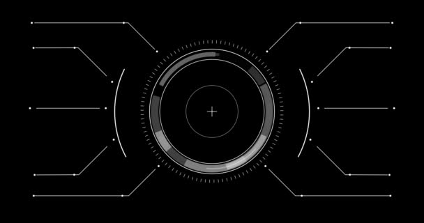 Elemento Tech Sight Movimento Gráficos Elemento Futurista Perfeito Para Projetos — Vídeo de Stock