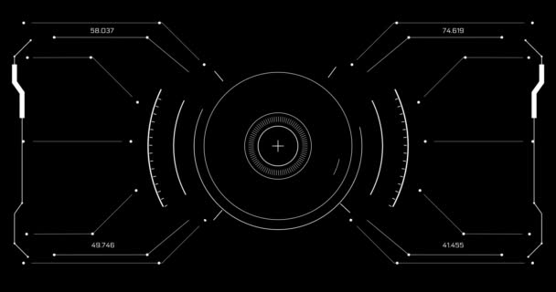 Elemento Vista Alta Tecnología Gráficos Movimiento Elemento Futurista Perfecto Para — Vídeo de stock