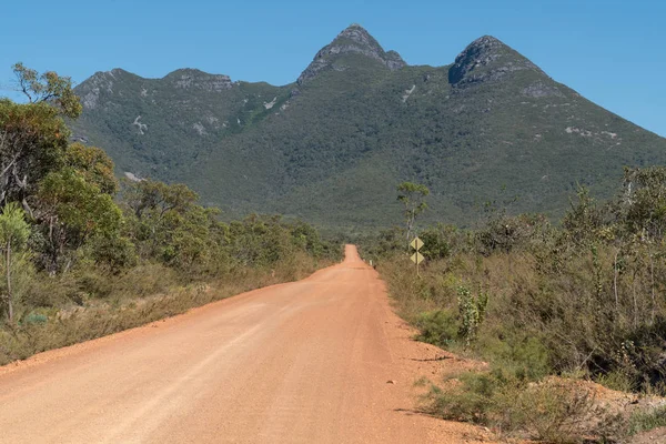 Estrada Suja Para Parque Nacional Stirling Range Perto Mount Barker — Fotografia de Stock