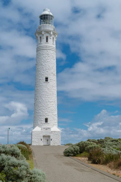 Cape Leeuwin, Avustralya - 7 Şubat 2018: Cape Leeuwin, Hint Okyanusu Güney Okyanusu 7 Şubat 2018 üzerinde Batı Avustralya'da buluştuğu Avustralya en Güneybatı noktasında fenerinde