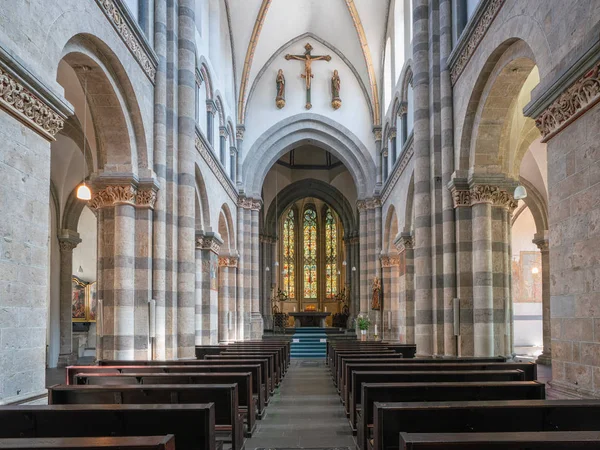 Alemania Cologne Julio 2018 Vista Través Del Pasillo Principal Basílica — Foto de Stock
