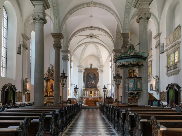 Tyskland Duesseldorf Juli 2018 Visa Throught Huvudsakliga Mittgången Kyrkan Saint — Stockfoto