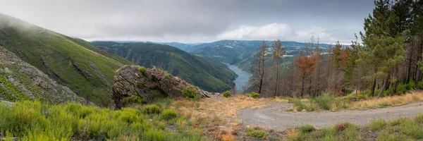 Serbatoio Acqua Vicino Grandas Salime Bellissimo Paesaggio Lungo Sentiero Camino — Foto Stock