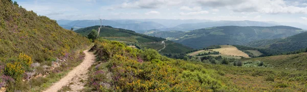 Paysage Panoramique Long Sentier Camino Santiago Entre Grandas Salime Fonsagrada — Photo