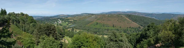 Pejzaż Panoramiczny Szlaku Camino Santiago Pomiędzy Grandas Salime Fonsagrada Galicja — Zdjęcie stockowe