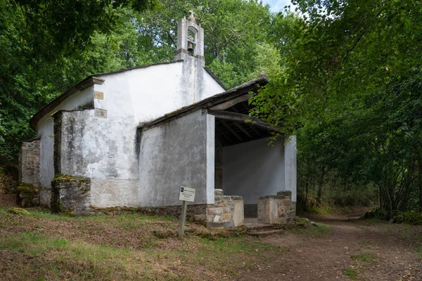 Grandas Salime España Agosto 2018 Antigua Capilla San Lázaro Bosque — Foto de Stock