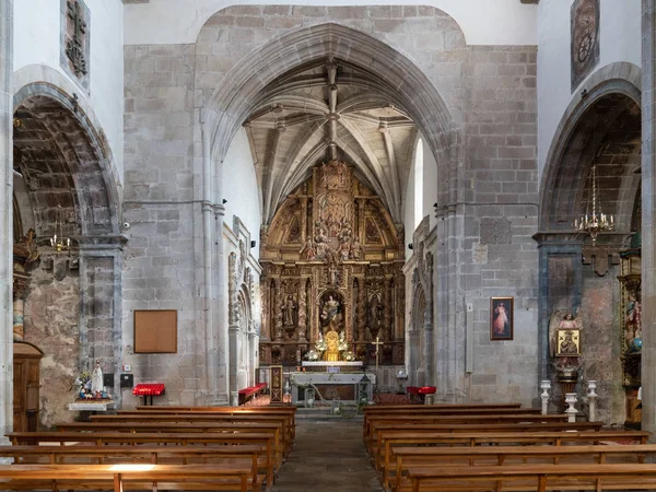 Melide Spanien Augusti 2018 Inblick Den Huvudsakliga Kyrkan Melide Augusti — Stockfoto