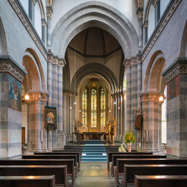 Almanya Köln Eylül 2018 Düşünce Aziz Andreas Bazilikanın Ana Koridor — Stok fotoğraf