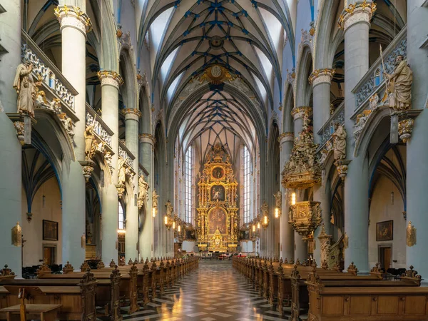 Colônia Alemanha Setembro 2018 Veja Através Corredor Principal Igreja Assunção — Fotografia de Stock