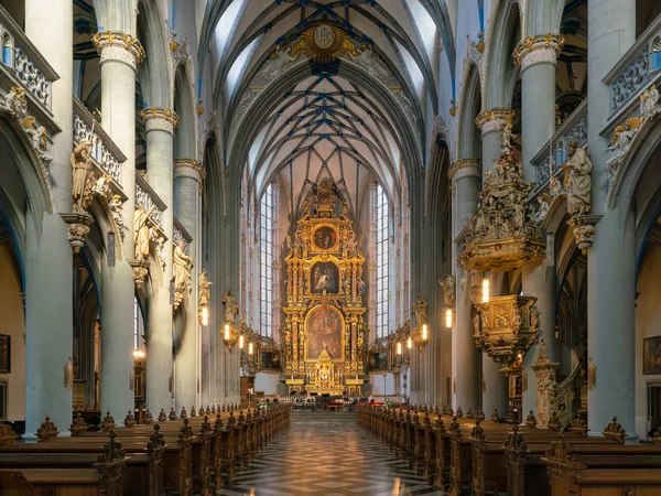 Colônia Alemanha Setembro 2018 Veja Através Corredor Principal Igreja Assunção — Fotografia de Stock