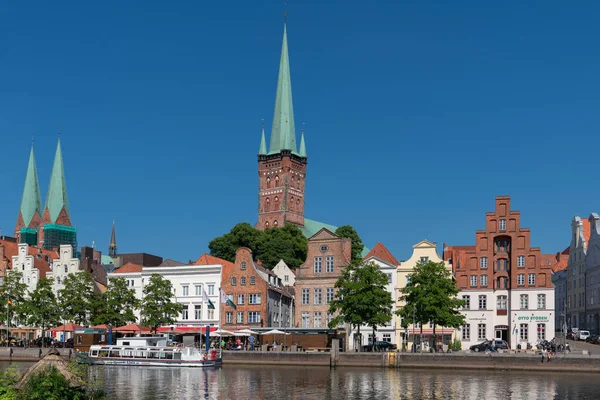 Luebeck Germania Giugno 2018 Panorama Della Città Anseatica Luebeck Giugno — Foto Stock