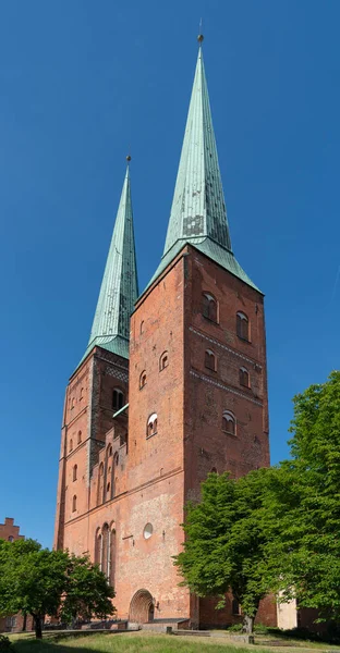 ハンザ同盟都市リューベック ドイツ ヨーロッパの大聖堂 — ストック写真