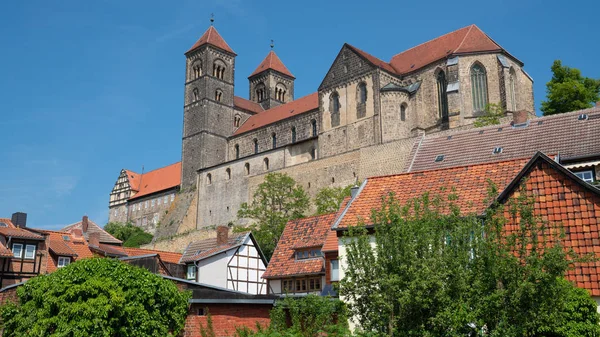 Immagine Panoramica Del Convento Quedlinburg Germania Europa — Foto Stock