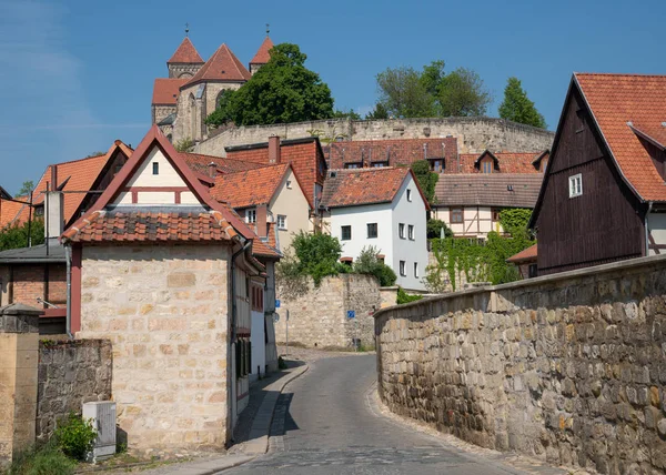 Oude Binnenstad Van Quedlinburg Saksen Anhalt Duitsland Europa — Stockfoto