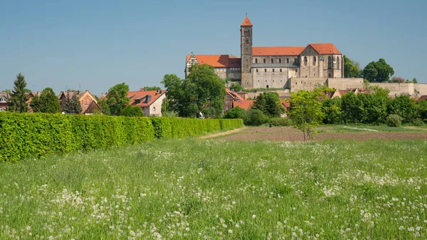 Quedlinburg Duitsland Mei 2018 Panoramisch Beeld Van Het Klooster Van — Stockfoto