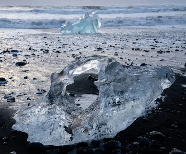 ダイアモンドビーチ、Joekulsarlon、アイスランド — ストック写真