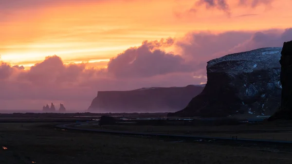 日没の風景, アイスランド, ヨーロッパ — ストック写真