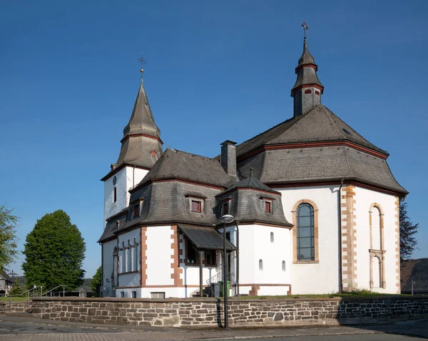 Parish Church Winterberg Blue Clear Sky Sauerland Germany Royalty Free Stock Photos