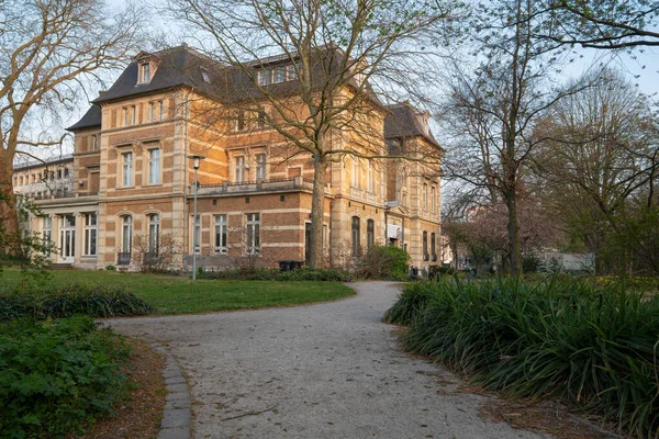 Bergisch Gladbach Niemcy Kwiecień 2020 Panoramiczny Obraz Villa Zanders Muzeum — Zdjęcie stockowe